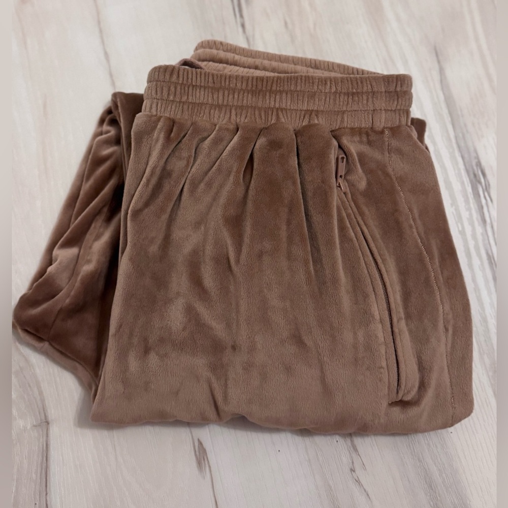 Skims mauve/brown Velour Jogger sweat Pants - Picture 2 of 7